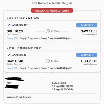 Obilet, Bilet Değişim- Anadolu Jet Mağduriyet