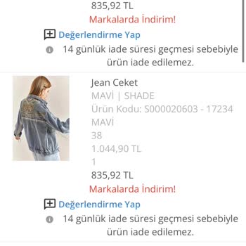 LCW Marka Aldığım Ürün İade Sorunu