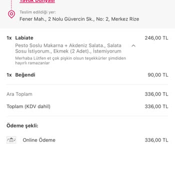 Tavuk Dünyası Vaktinde Gelmeyen Teslimat