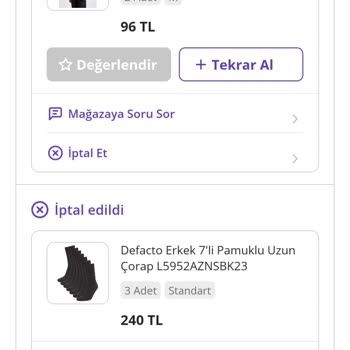 DeFacto Stoktaki Ürün Tedarik Edilemedi Sorunu