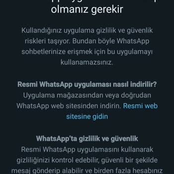 WhatsApp Aero Giriş Yapamıyorum Hata Veriyor