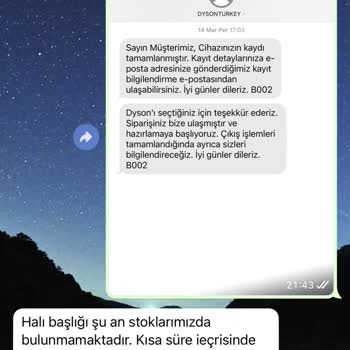 Dyson Yedek Parça Temin Edememe