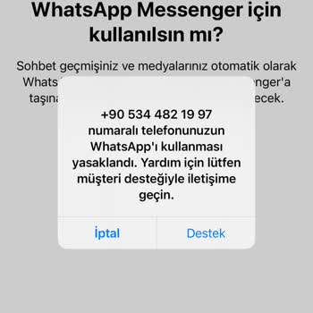WhatsApp Numaramı İptal Etti