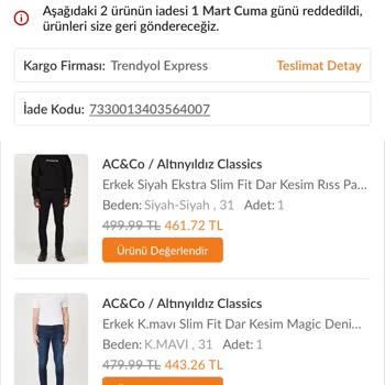 Trendyol Çözülemeyen İşlem Yardımcı Olmuyorlar