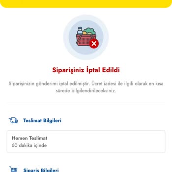 Şok Marketler Market Siparişinde Yaşanan Gecikme Ve İade Sorunu
