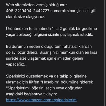 Amazon.com.tr Bir Türlü Gelmeyen Ve Yanlış Bilgilendirme Yapması