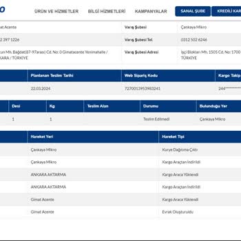 Sürat Kargo Çankaya Mikro Şube Balgat Kargo Gelmiyor