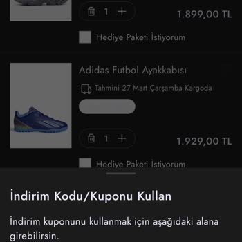 Boyner Hediye Çarkındaki 2000 TL Üzeri %30 İndirimi Kullanamıyorum