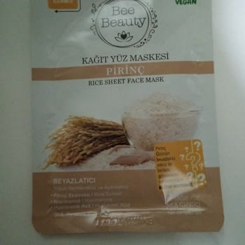 Gratis Yüz Maskesi Alerjisi Pirinç Özlü Maske