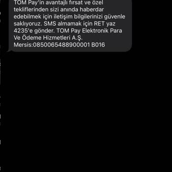 Tombank Üyelik Oluşturmadığım Halde SMS Alıyorum
