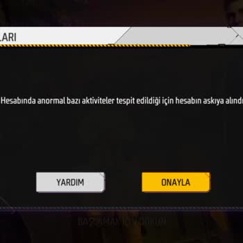 Garena Free Fire Hesabım Askıya Alındı Durdur Yere