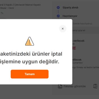 Hepsiburada Acil Sipariş İptali