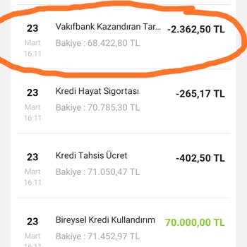 VakıfBank Kazandıran Tarife Ücretinin İlgili Hesaba İadesi