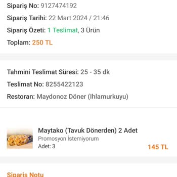 Trendyol Yemek Parasını Fazla Aldı Ama Eksik Yemek Yolladı