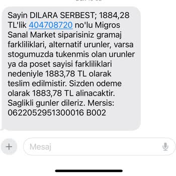 Migros Evde Yokken Teslimat Sorunu Ve İade Talebi