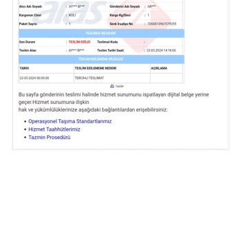 Aras Kargo Konya Matbaacılar Şubesi Esnaf Kurye Mağduriyeti