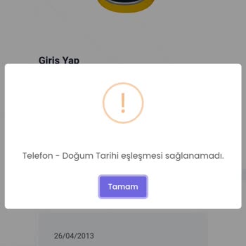 Ufka Yolculuk Telefon Numarası, Doğum Tarihi Yanlış
Diyor