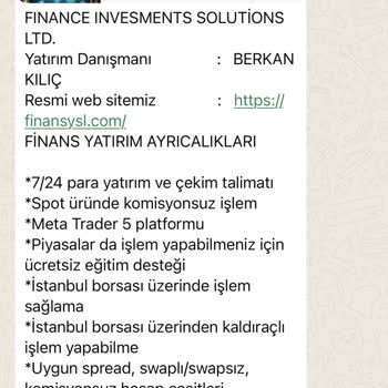 Finans Investment Şikayetim Ve Çözüm