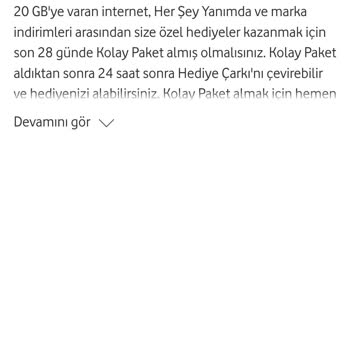 Vodafone Hediye Almak İçin Çarkı Çevir
