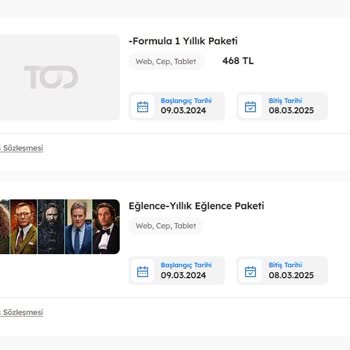 TOD Tv Tod Formula-1 Parayı Öde Ama İçerik Nerede!