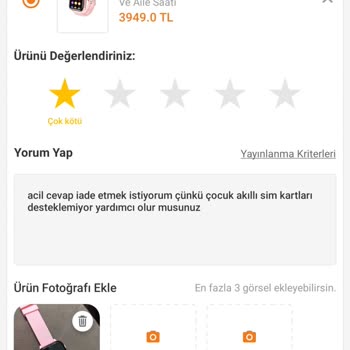 Trendyol Zcwatch Marka Akıllı Saat Problem Sorun