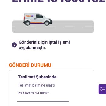 Hepsijet Sebepsiz Yere Kargo İptali Yaptı