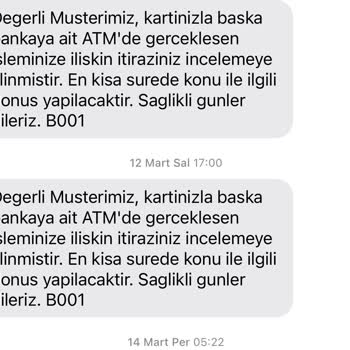 Ziraat Bankası ATM'de Kalan Para