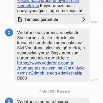 Vodafone Numara Taşıma Süreci Hatası