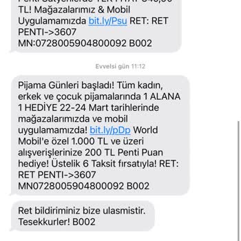 Penti Bildirim Göndermekte Israrcı