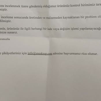 Sneaks Up Defolu Olan Ayakkabıyı Tekrardan Kullanıcıya Gönderiyor