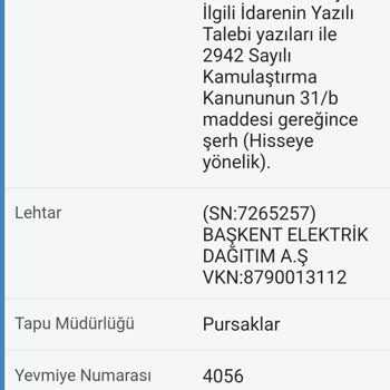 Başkent Elektrik Dağıtım Şerhin Kaldırılmasını Talep Ediyorum