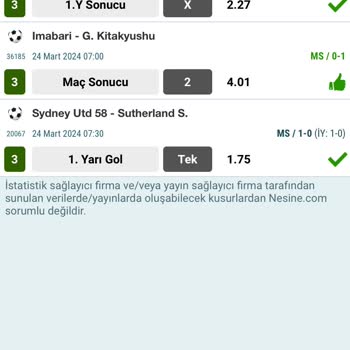 Nesine 1 Maçım Gelmedi