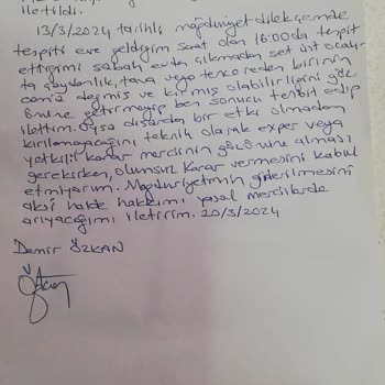 Anadolu Sigorta Mutfak Tezgah Üstü Cam Kırılması Hakkında