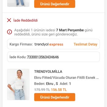 Trendyol Milla Ve Trendyol Ekspres Pişmanlığı