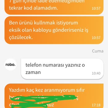 Robo Mini Katlanır Çamaşır Makinesi Eksik Ürün Sorunu