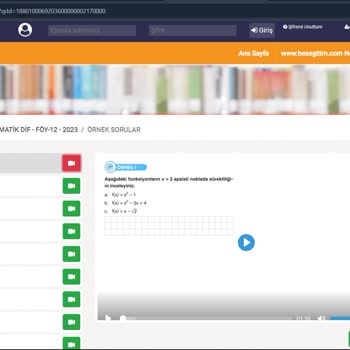 Bes Yayınları Dif AYT Video Çözümü Yetersizliği