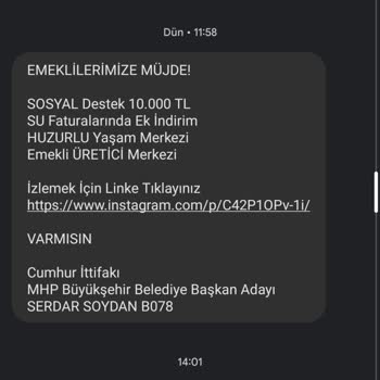 MHP İzinsiz Seçim Mesajlarına İlişkin Şikayet