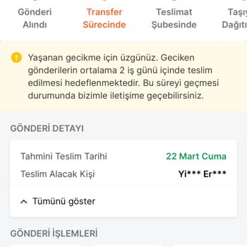 Trendyol Express Teslimat Gecikmesi Geri Dönüş Alamıyorum Firmadan