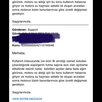 Teknosa'nın Olmayan Garanti Desteği Ve Tineco'nun Kalitesizliği
