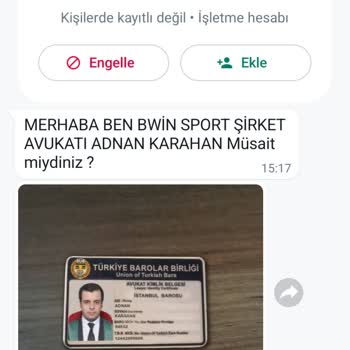 Bwin Sport Tehdidi Kabul Etmiyorum