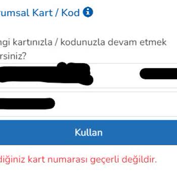 Carrefour SA Kurumsal Kart Online Sitede Hata Vermesi-Kullanılamaması