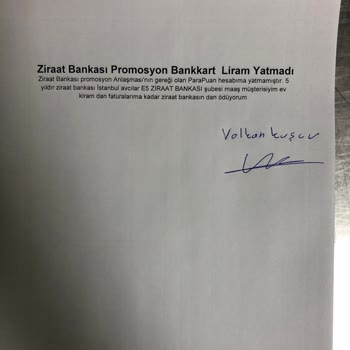 Ziraat Bankası Sözleşme Promosyonu Olan Bankkart Lira Hesabıma Yatmadı