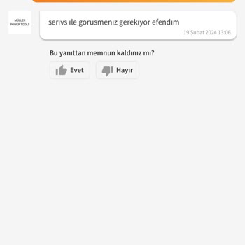 Müller Power Tools Müller Power Tool Servis Ürünümüz Ortada Yok!