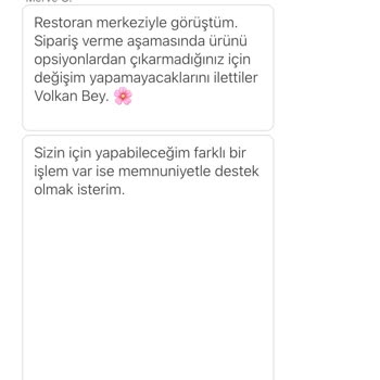 Yemeksepeti Burger King'den Yanlış Gelen Sipariş Ve Değiştirmeme