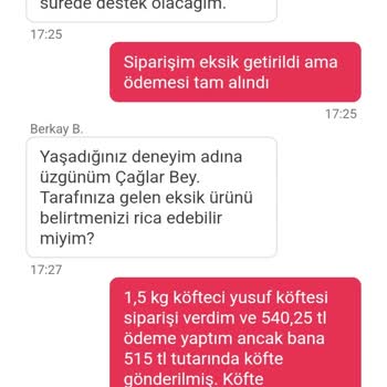 Yemeksepeti Yemek Siparişinde Beklenmedik Fiyat Farkı