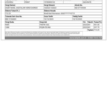 Gelir İdaresi Başkanlığı Trafik Cezası Ödeme