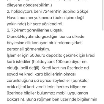 Holidaycars Ve 724rent'ten 20 Gündür Paramı Kurtarmaya Çalışıyorum