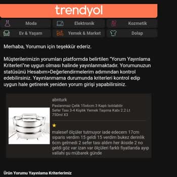 Trendyol'da Alışveriş Hüsran