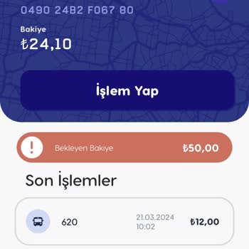 BURULAŞ Bursakart Mobil Bukart Bekleyen Bakiye