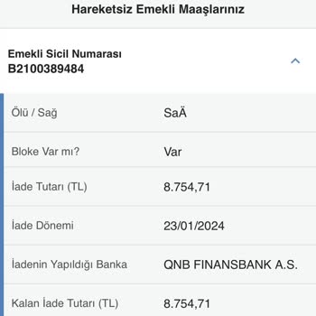 QNB Finansbank Bir Pişmanlıktır Emekli Maaşımın Yatırılmaması